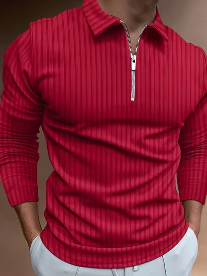 Herren Poloshirt Slim Fit Stehkragen