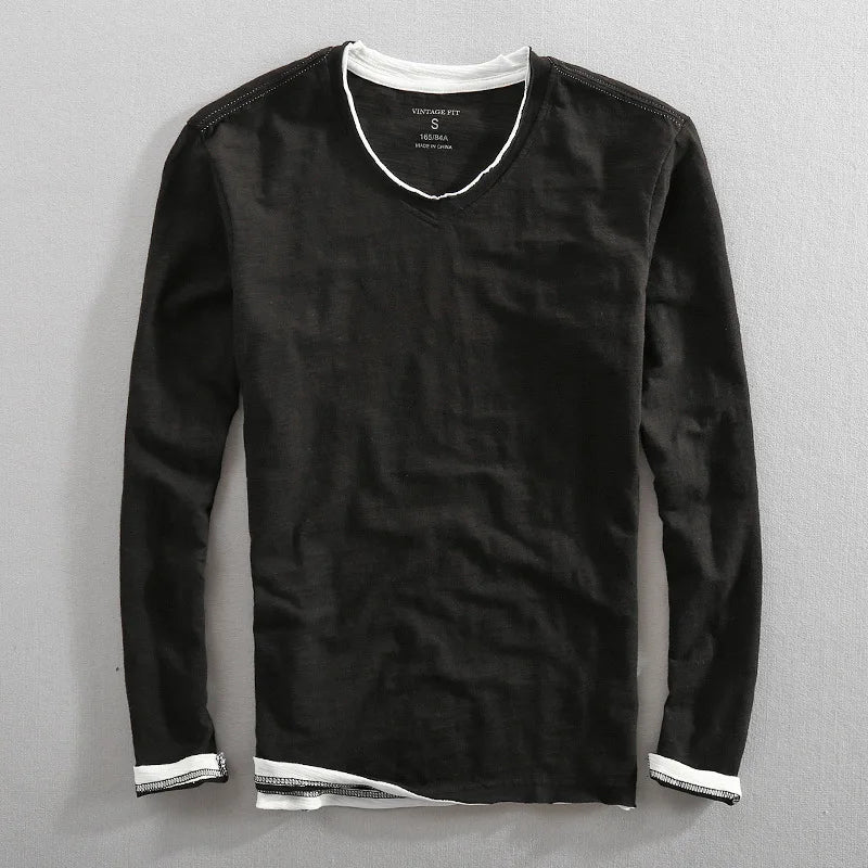 Bequemes Langarm T-Shirt für Herren