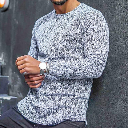Herren Langarm Sweater Rundhals