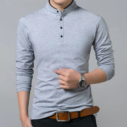 Herren Poloshirt Slim Fit Knopfleiste