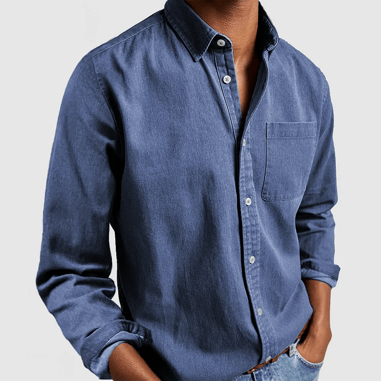 Herren Langarmhemd Klassisch Regular Fit