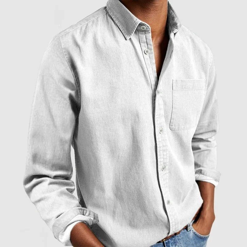 Herren Langarmhemd Klassisch Regular Fit
