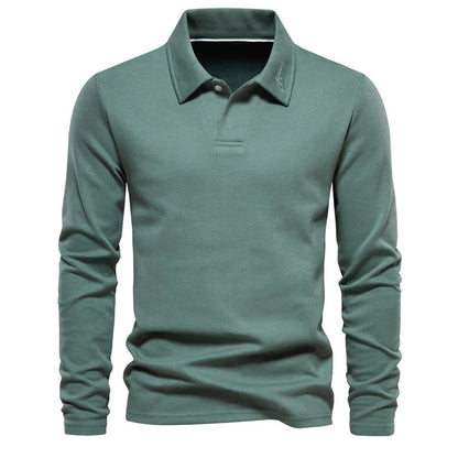 Herren Poloshirt Elegantes Design Langarm