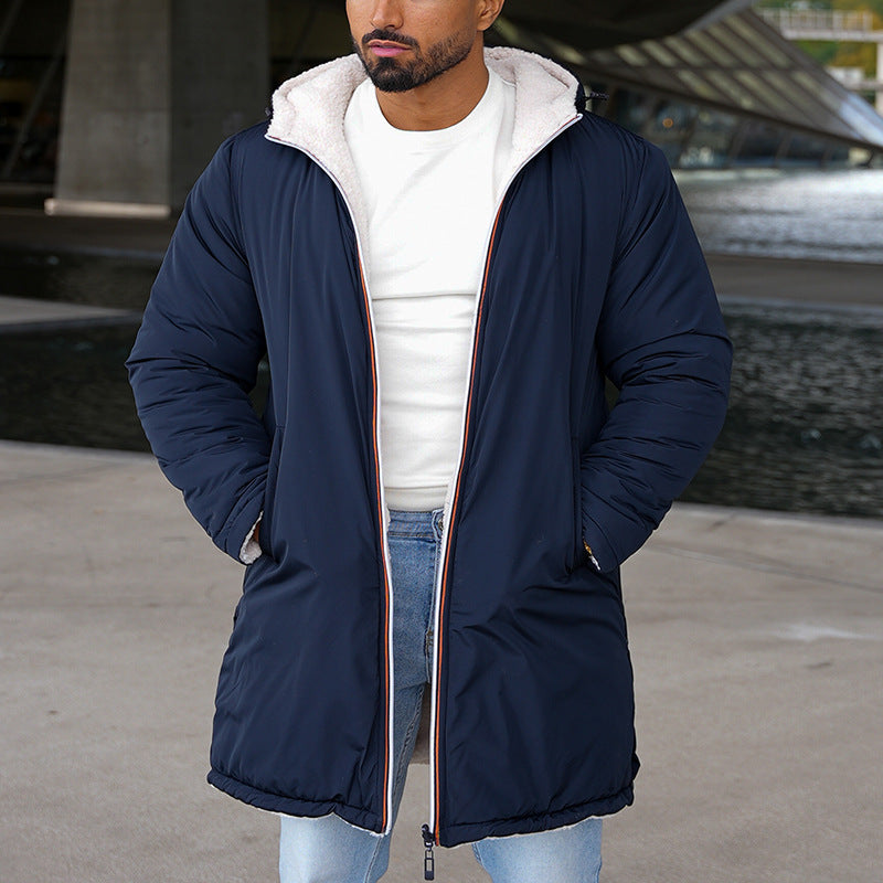 Herren Fleecejacke Warm Kapuze Reißverschluss
