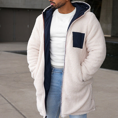 Herren Fleecejacke Warm Kapuze Reißverschluss - IdealeKleiden