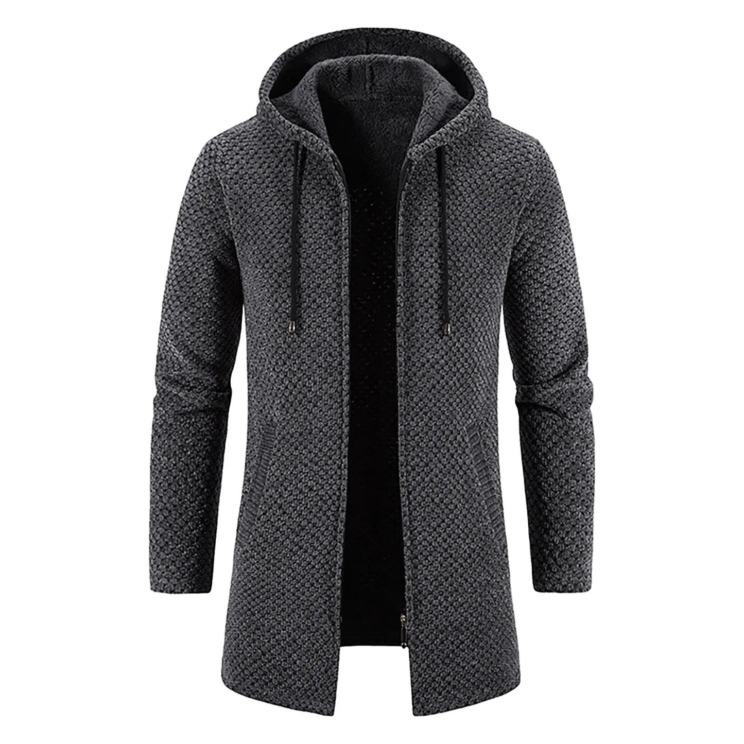 Herren Strickjacke Kapuzenjacke Lang