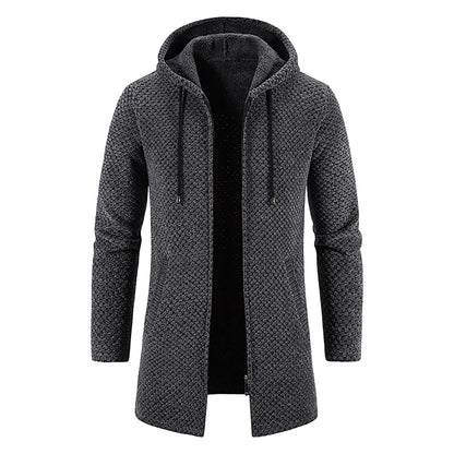 Herren Strickjacke Kapuzenjacke Lang