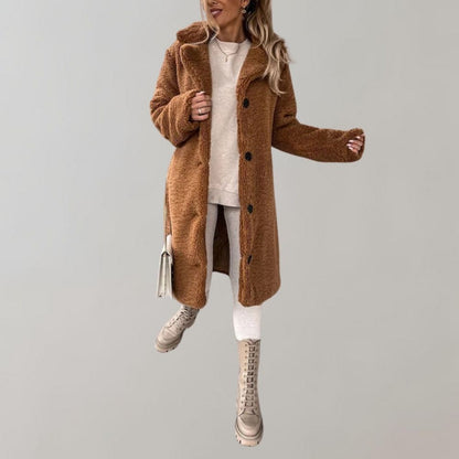 Teddyjacke Damen Weiß Warm Modern