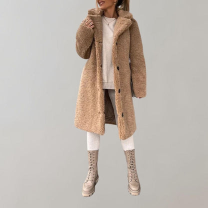 Teddyjacke Damen Weiß Warm Modern