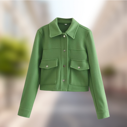 Damen Wolljacke Herbst Look Casual