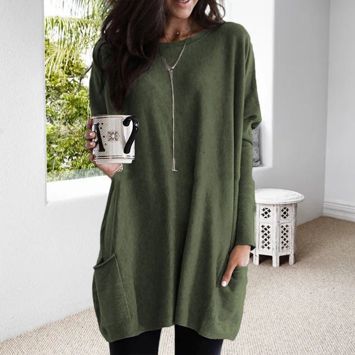 Damen Pullover Bequem Baumwolle