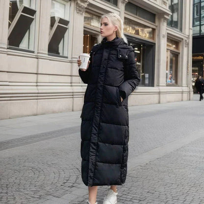 Warmes Winterkleid Damen Daunenjacke