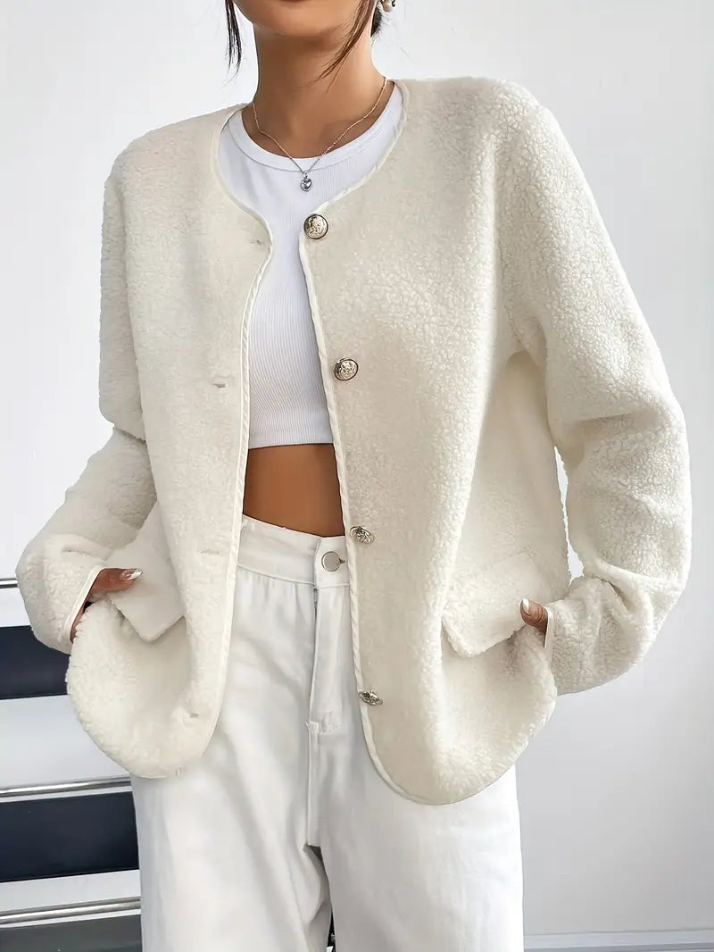 Damen Cardigan Rundhals Elegantes Design