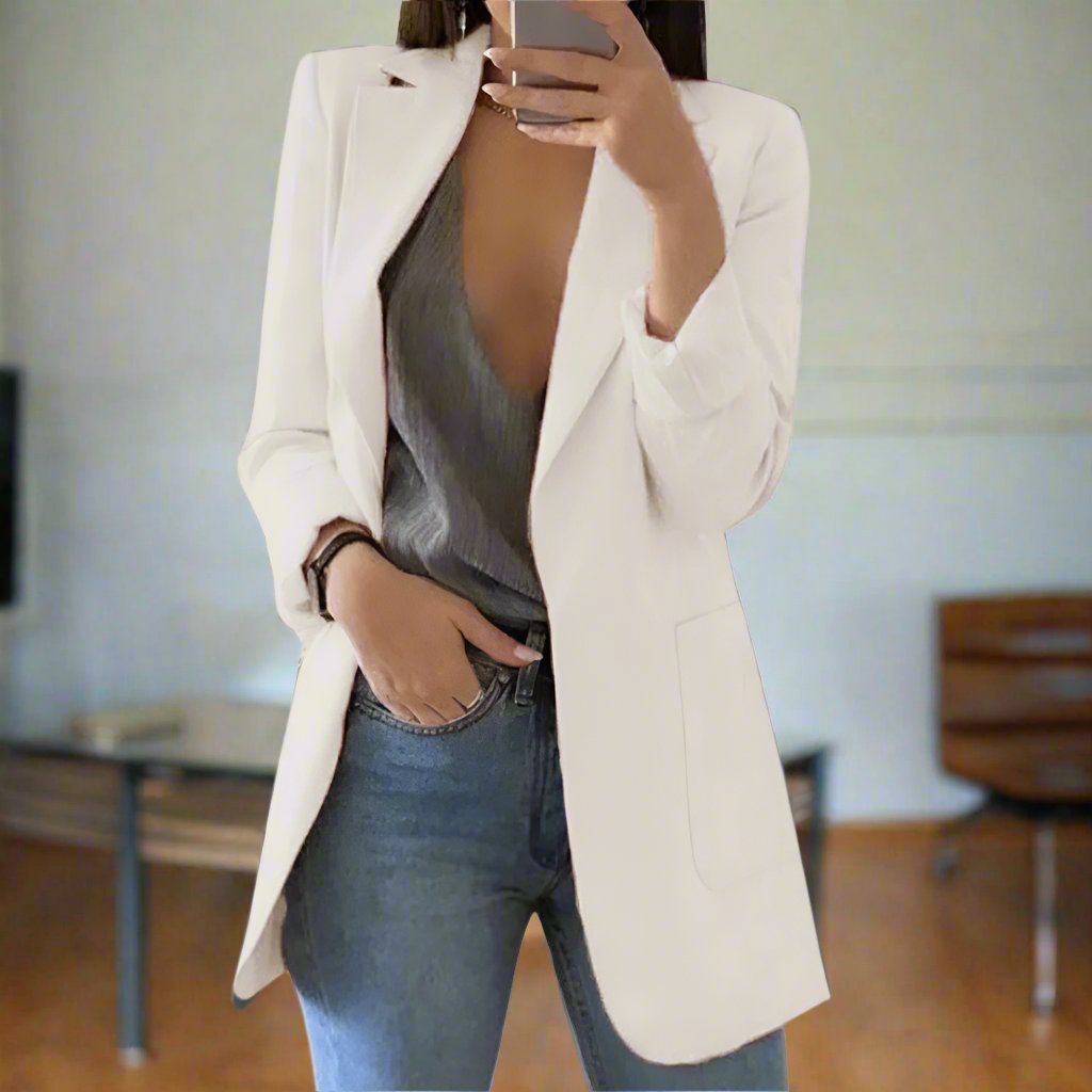 Eleganter Blazer Slim Fit Einreiher Klassisch