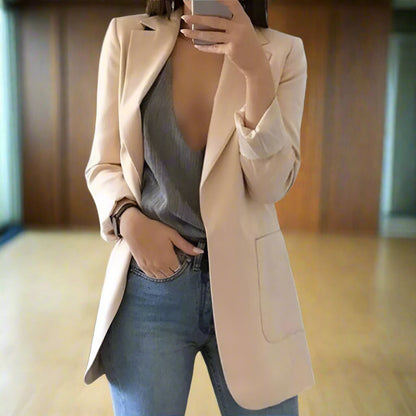Eleganter Blazer Slim Fit Einreiher Klassisch