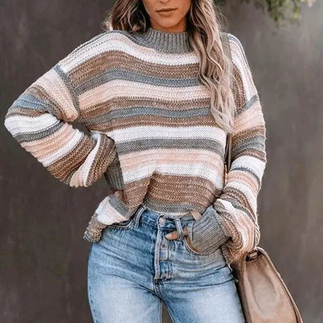 Stilvolle Strickjacke mit Feinen Streifen