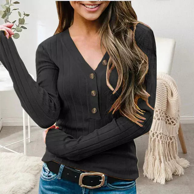 Damen Pullover Einfarbig Bequem