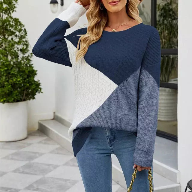Strickpullover Damen Modern Winterlich Elegent