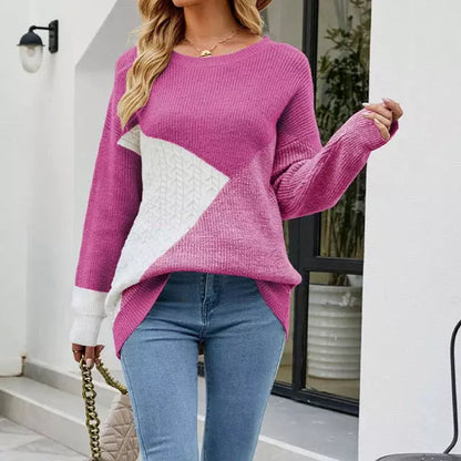 Bunt Strickpullover Patchwork Design - IdealeKleiden