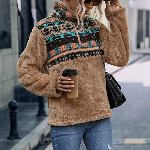 Stylische Pullover Geometrische Muster - IdealeKleiden