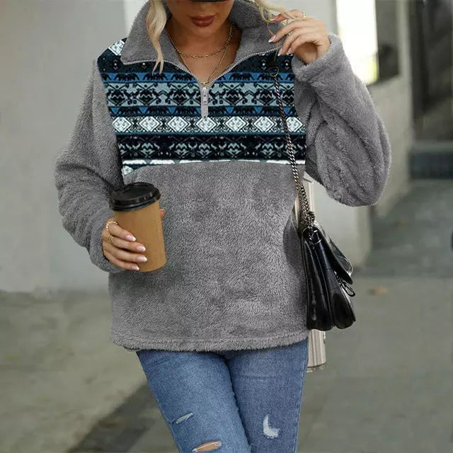 Stylische Pullover Geometrische Muster