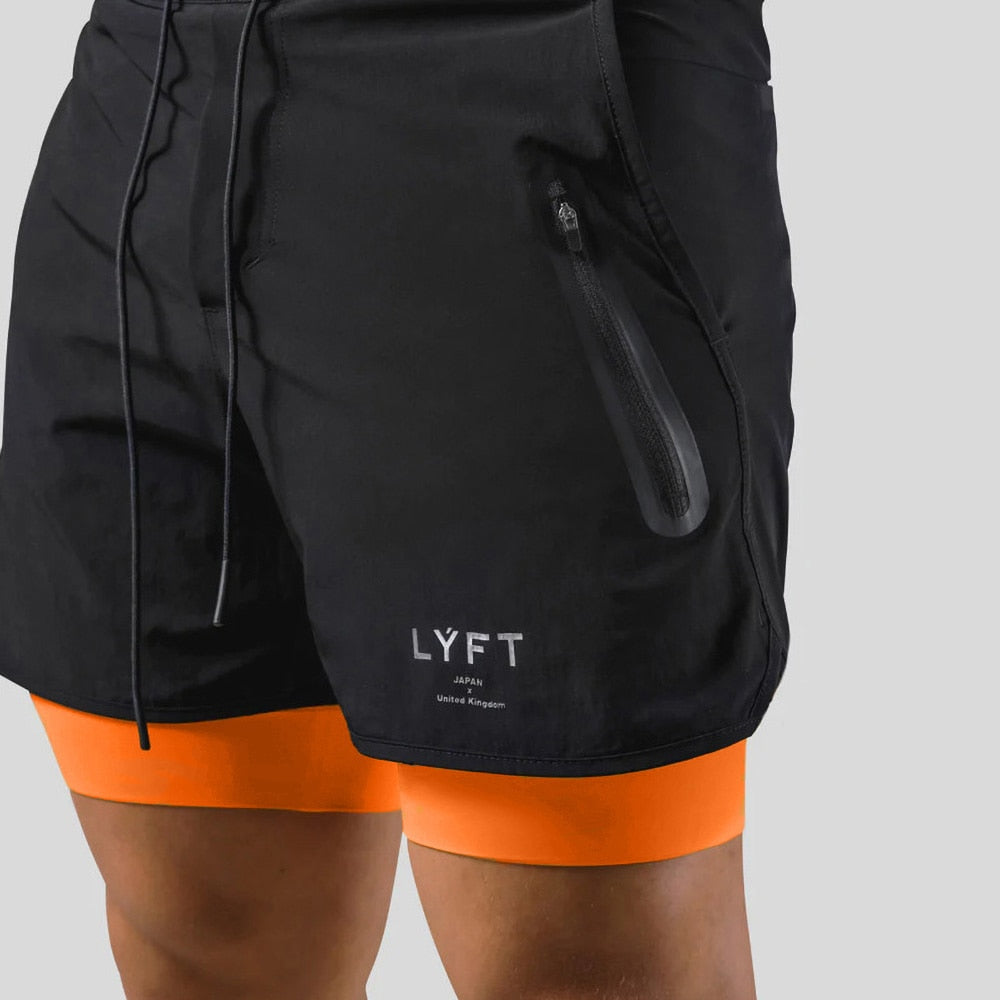Herren Laufshorts 2-in-1 Sport Shorts Mit Taschen