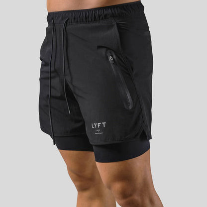 Herren Laufshorts 2-in-1 Sport Shorts Mit Taschen