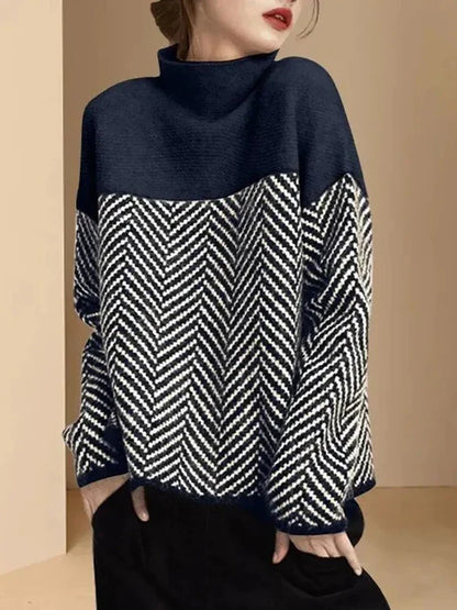 Lauren | Bequemer Pullover Hoher Kragen Weich - IdealeKleiden