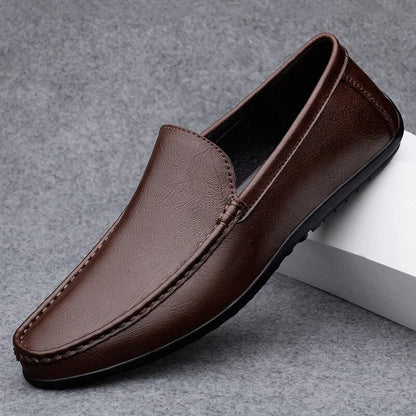 Leder Mokassin Slipper Bequem Herren