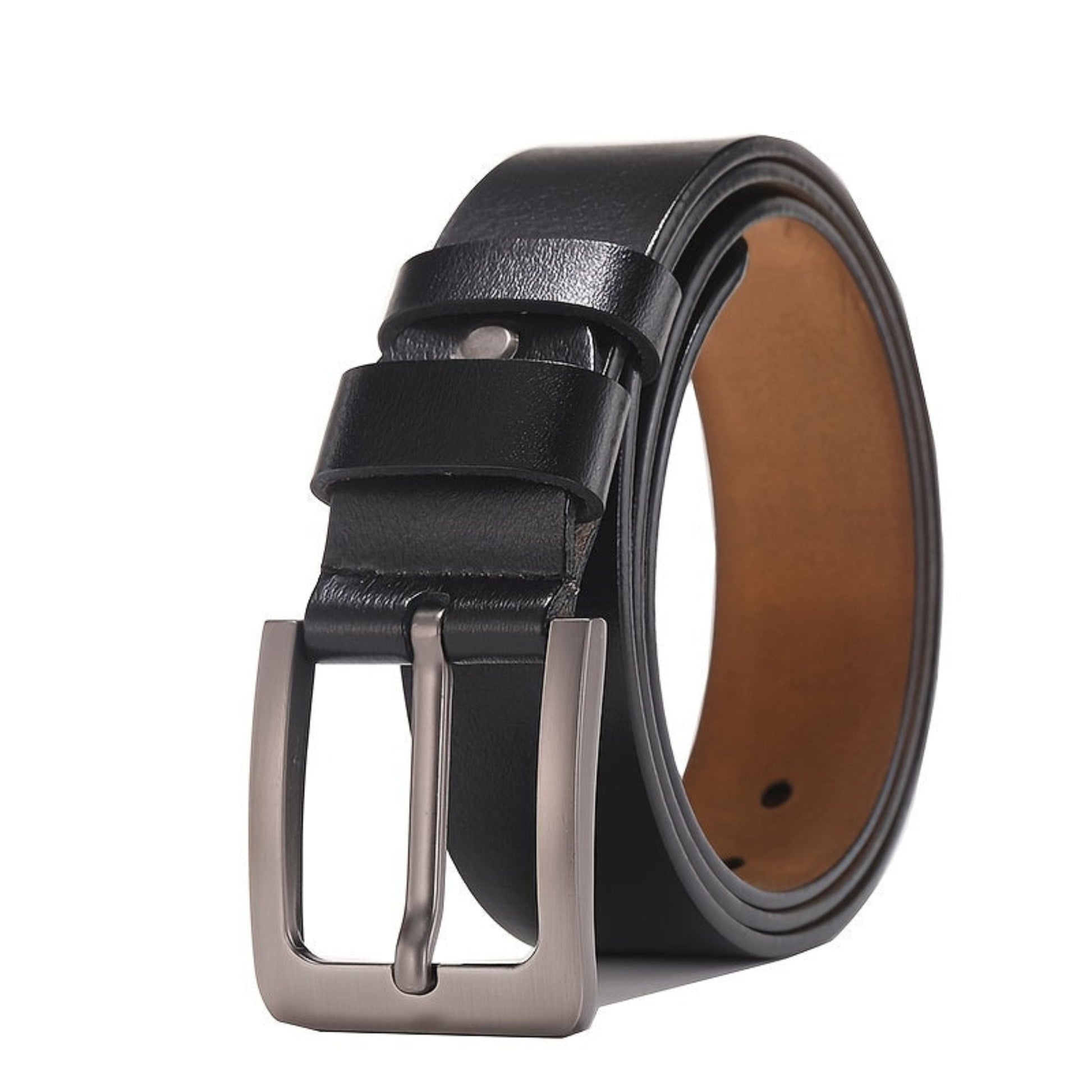 Leder Gürtel Herren Elegant Braun Schwarz - IdealeKleiden