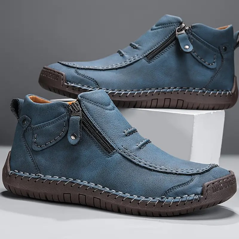Rutschfeste Lederstiefel Orthopädisch Herren