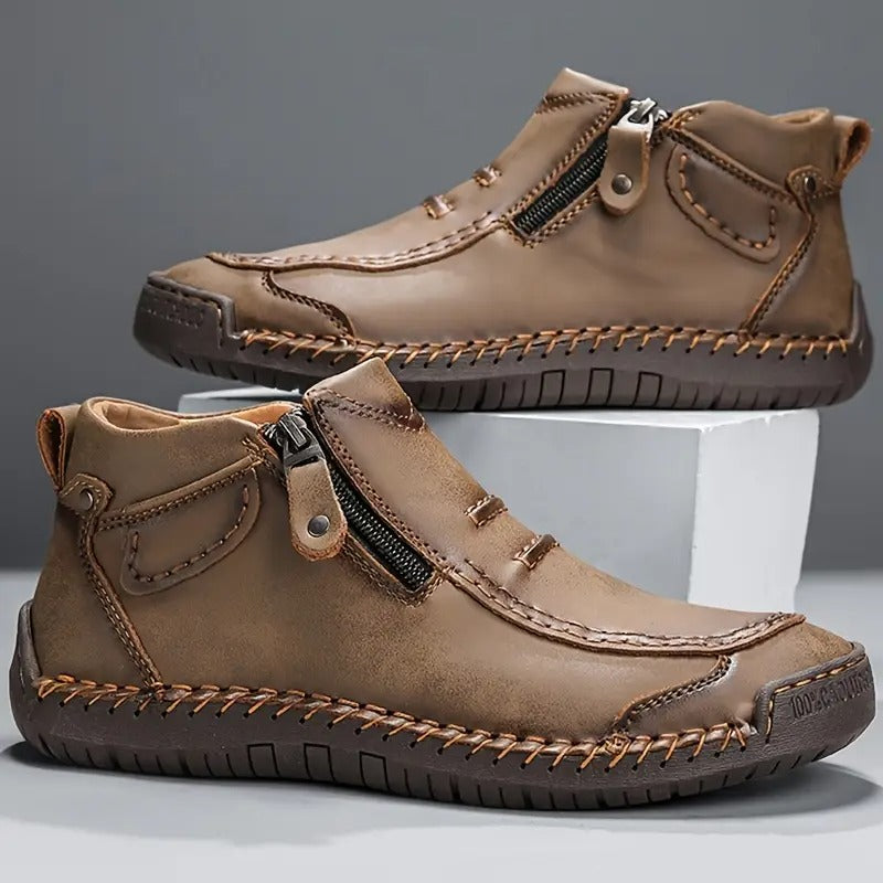 Rutschfeste Lederstiefel Orthopädisch Herren