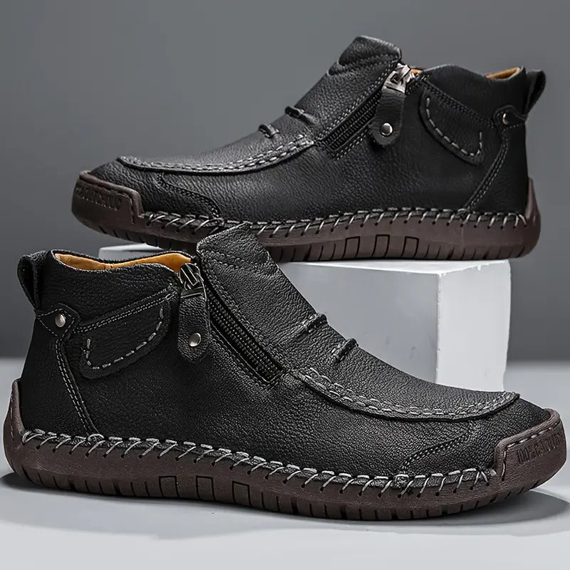 Rutschfeste Lederstiefel Orthopädisch Herren