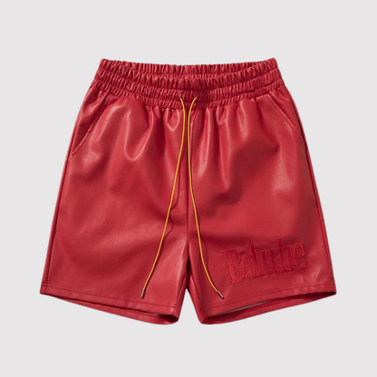 Elastische Leder-Shorts für Männer