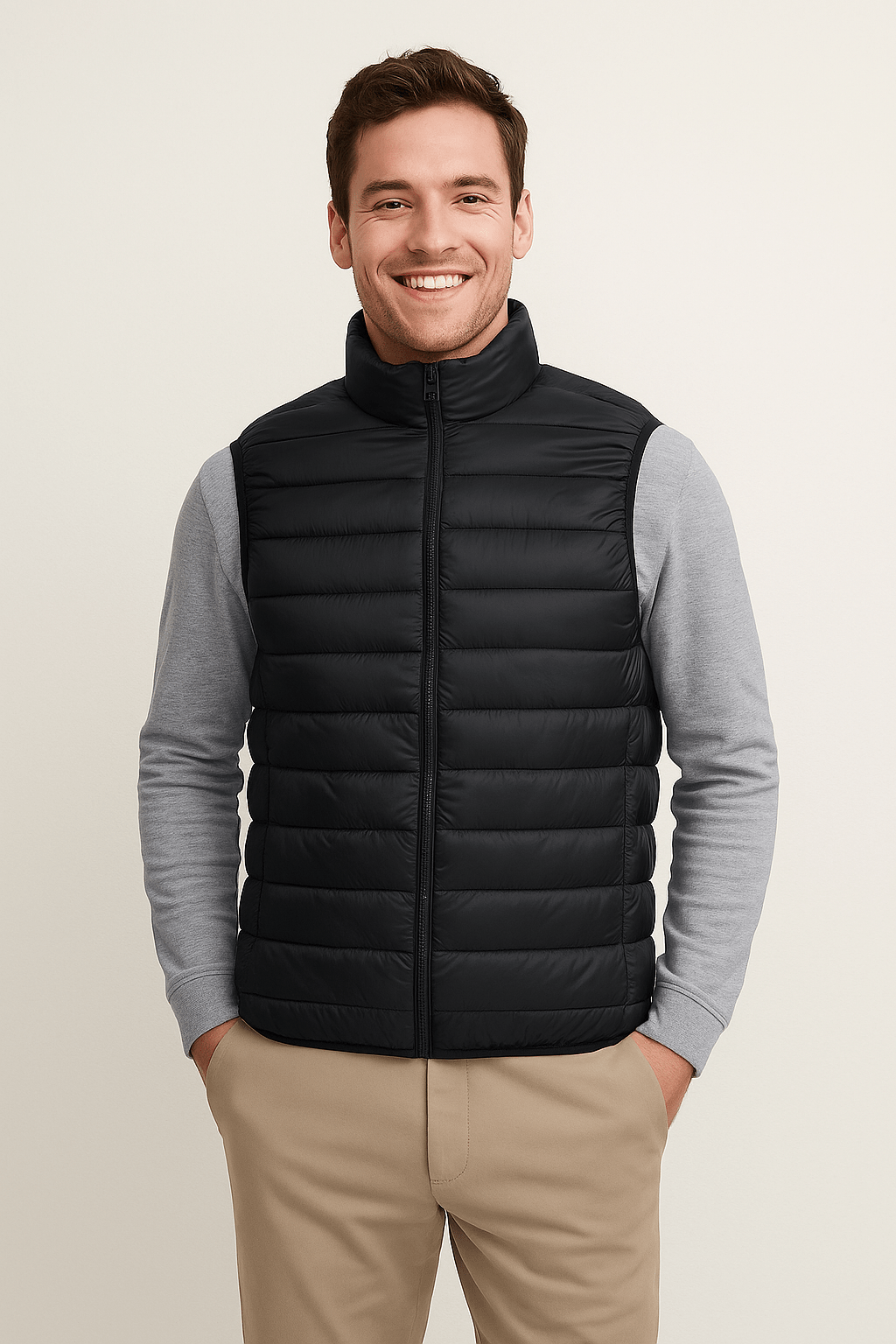 Praktische Steppweste Herren Ärmellos Nylon