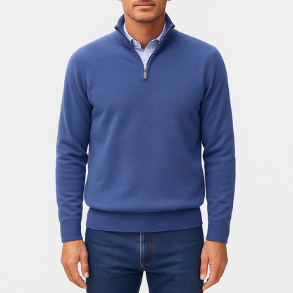 Bequeme Halb-Zip Sweatjacke - IdealeKleiden
