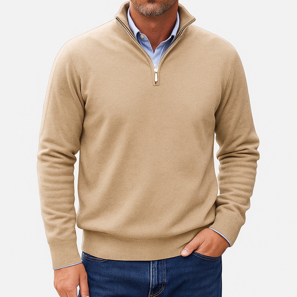 Bequeme Halb-Zip Sweatjacke