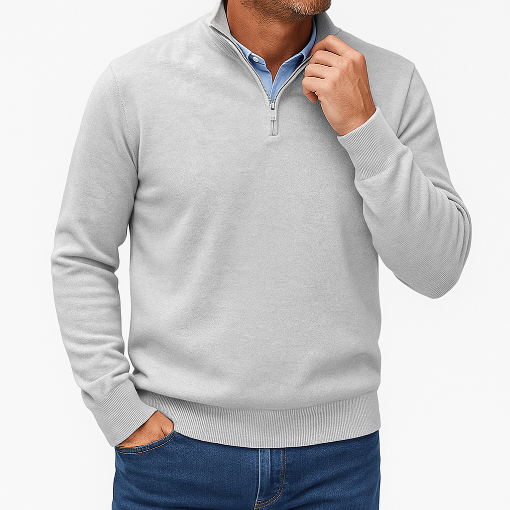 Bequeme Halb-Zip Sweatjacke