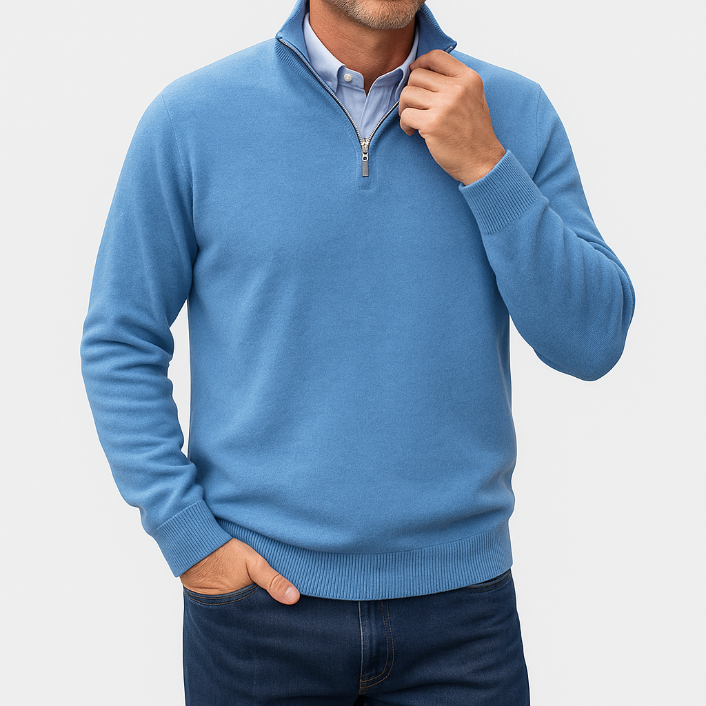 Bequeme Halb-Zip Sweatjacke