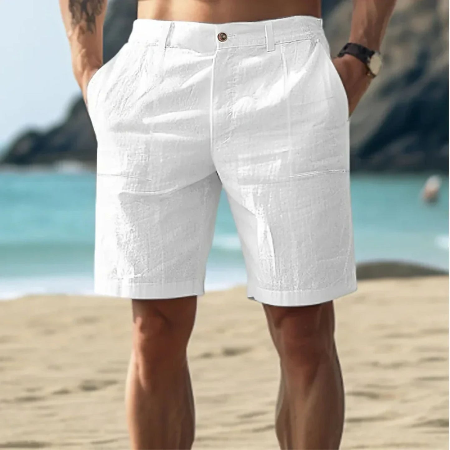 Leichte Herren-Shorts Sommer Lockere Passform - IdealeKleiden
