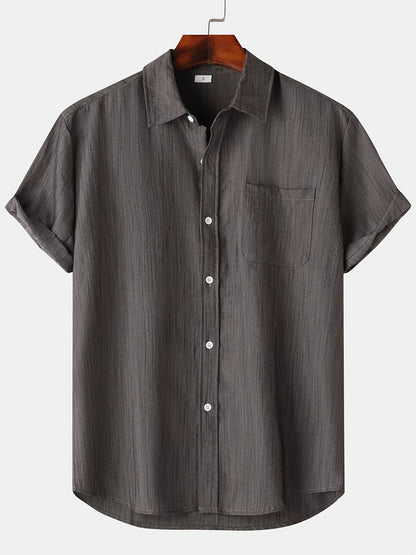 Leinen Hemd Sommer Kurzarm Button Down