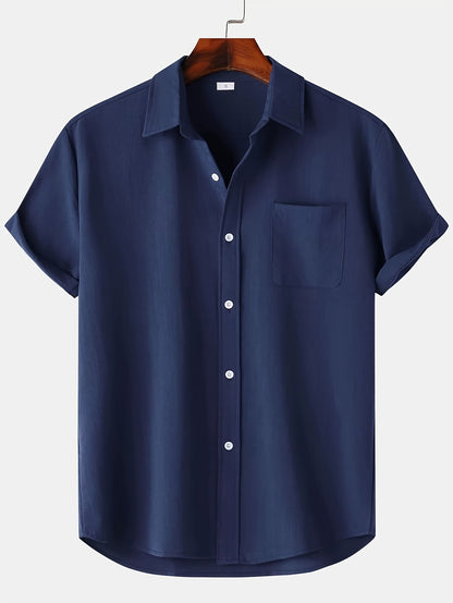 Leinen Hemd Sommer Kurzarm Button Down