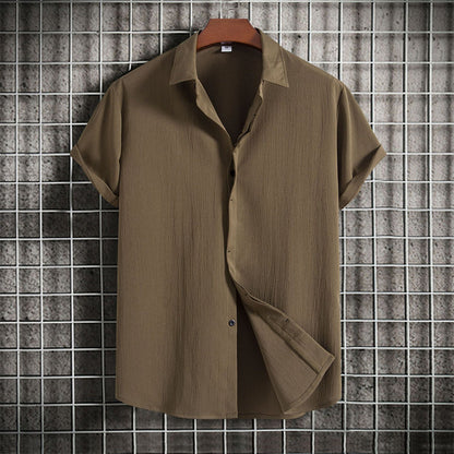 Sommer Leinenhemd Kurzarm Eleganz