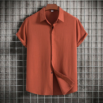 Sommer Leinenhemd Kurzarm Eleganz