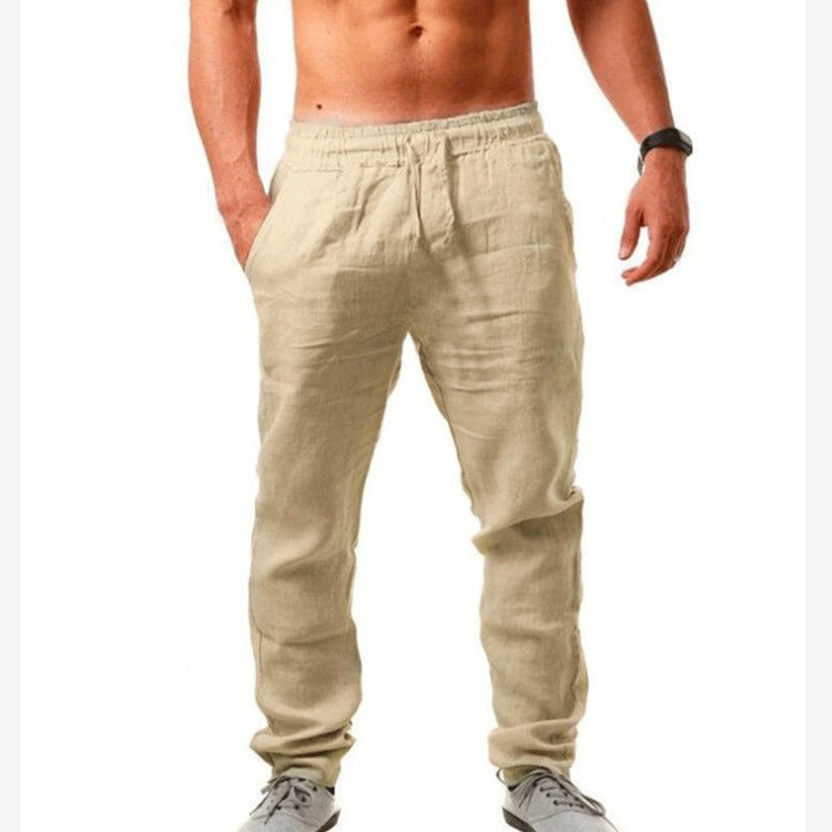 Leinenhose Sommer Bequem Elastisch - IdealeKleiden