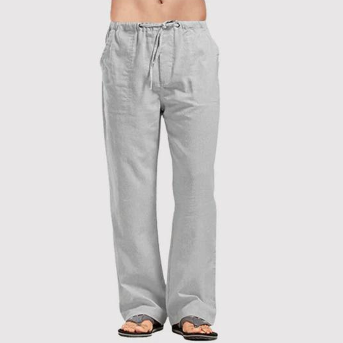 Herren Leinenhose Bequem Sommer Freizeit