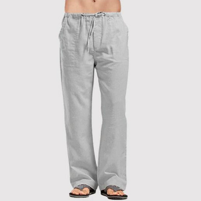 Herren Leinenhose Bequem Sommer Freizeit