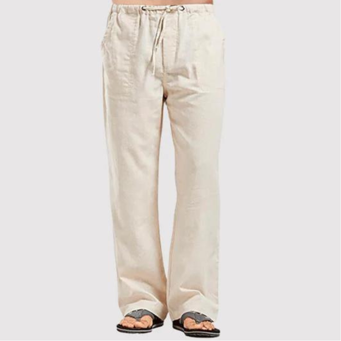 Herren Leinenhose Bequem Sommer Freizeit