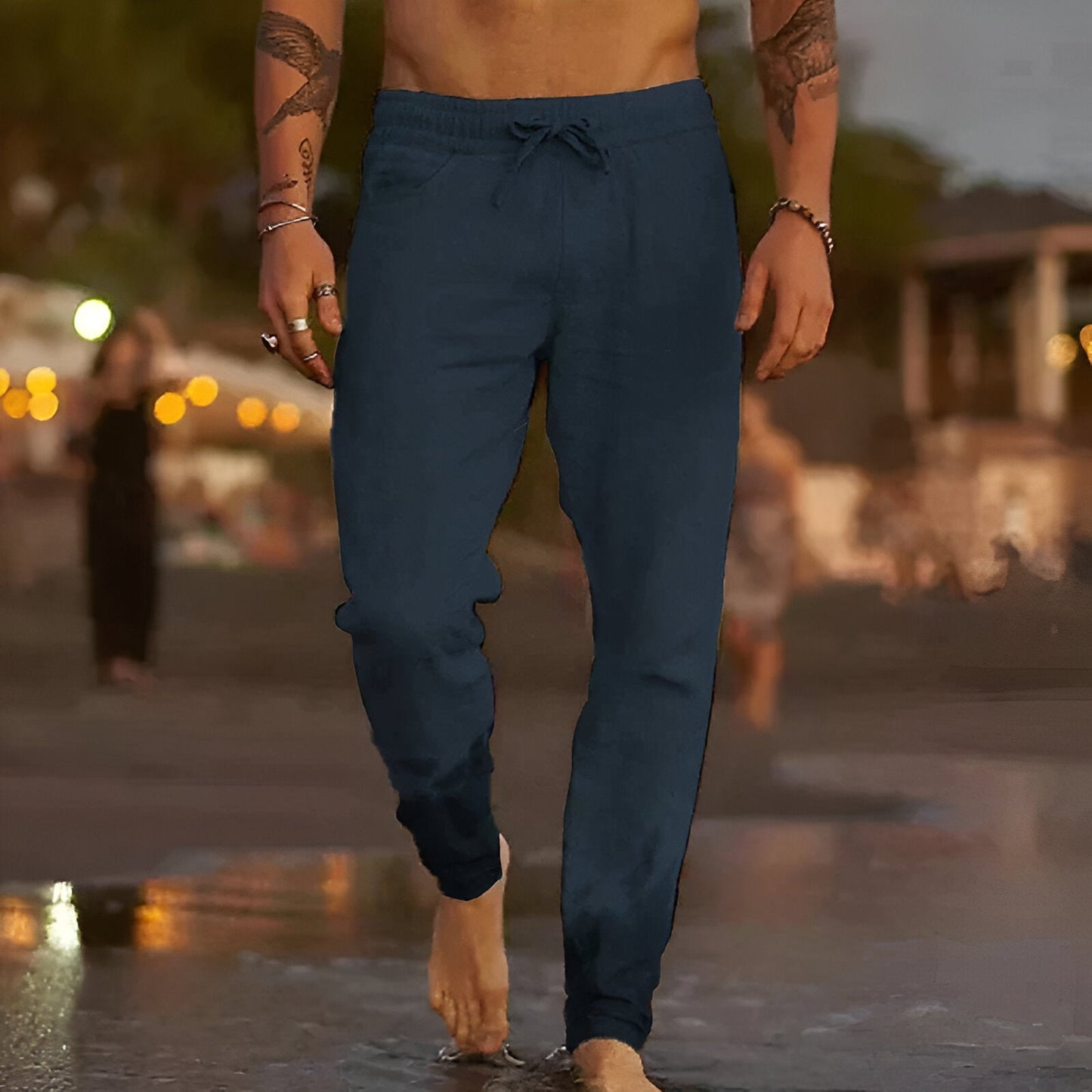 Leinenhose Lockere Passform Sommer Herren