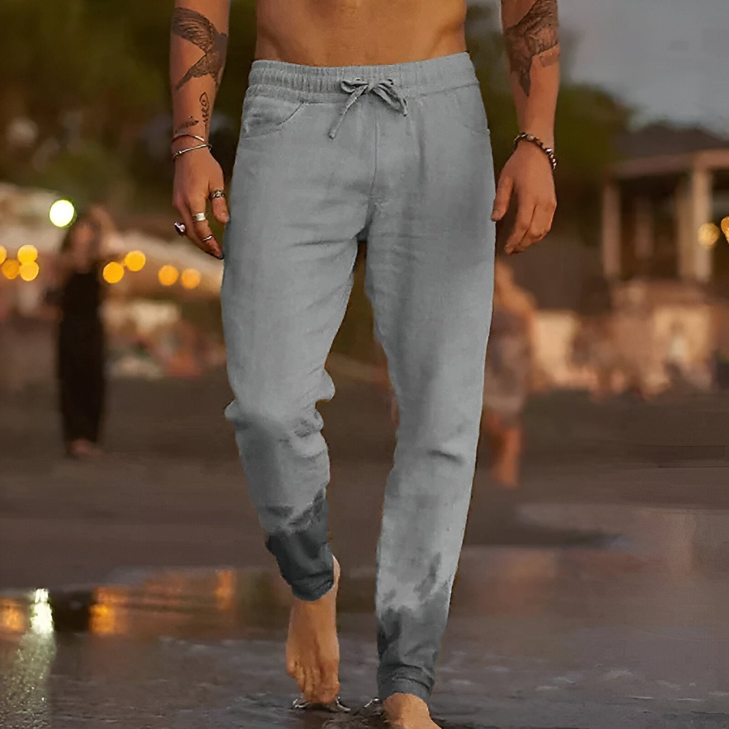 Leinenhose Lockere Passform Sommer Herren
